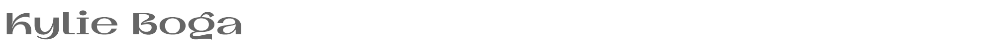 Sample characters Kylie Boga Font